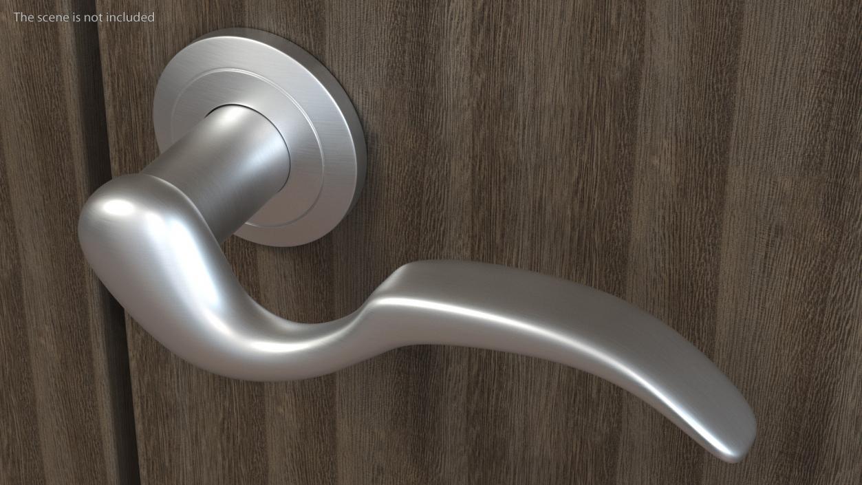 Steel Curly Door Handles 3D model