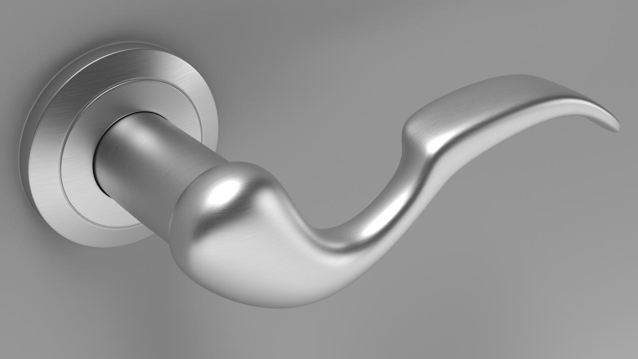 Steel Curly Door Handles 3D model