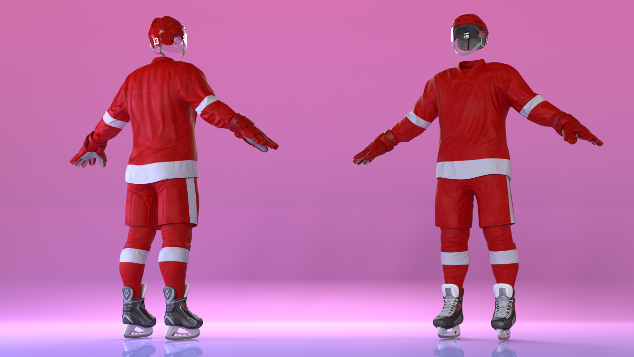 3D model Hockey Equipment Red