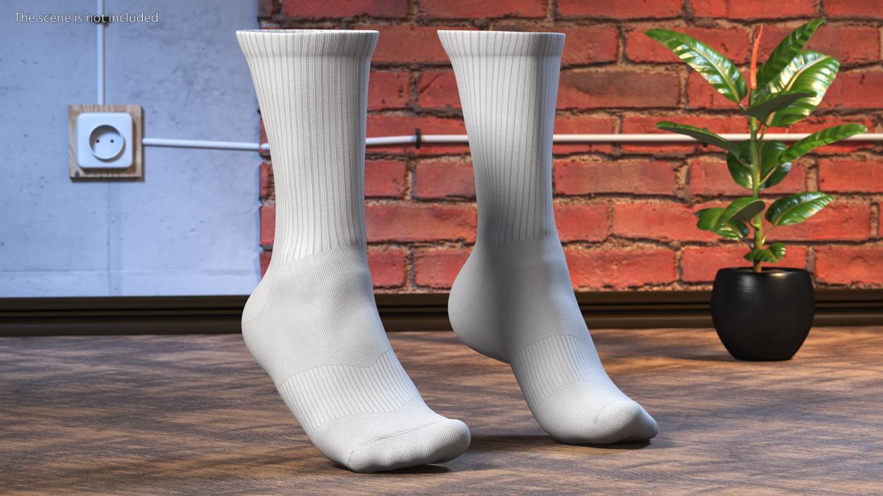 3D Long Socks Nike Grey on The Foot Standing Toes