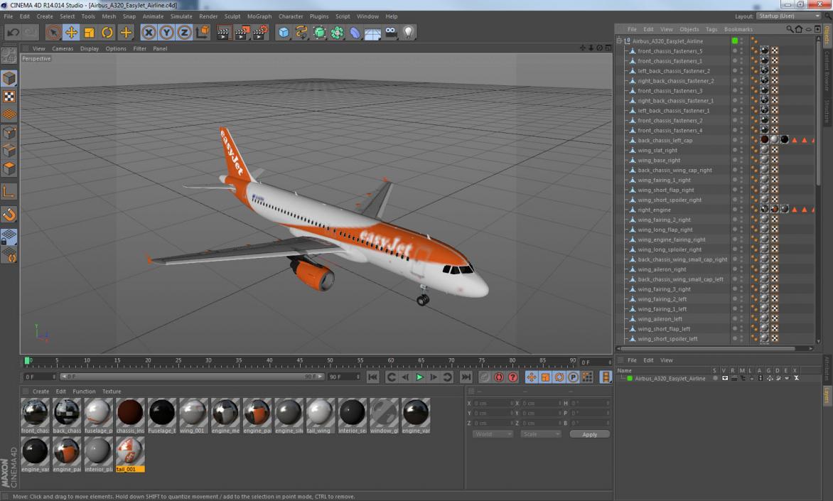 Airbus A320 EasyJet Airline 3D