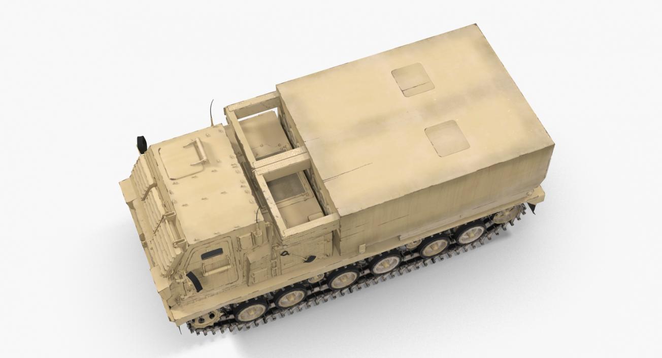 3D M270 MLRS Desert Rigged model