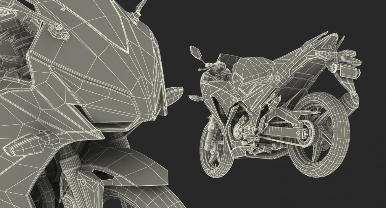 Lightweight Motorcycle Generic Rigged 3D