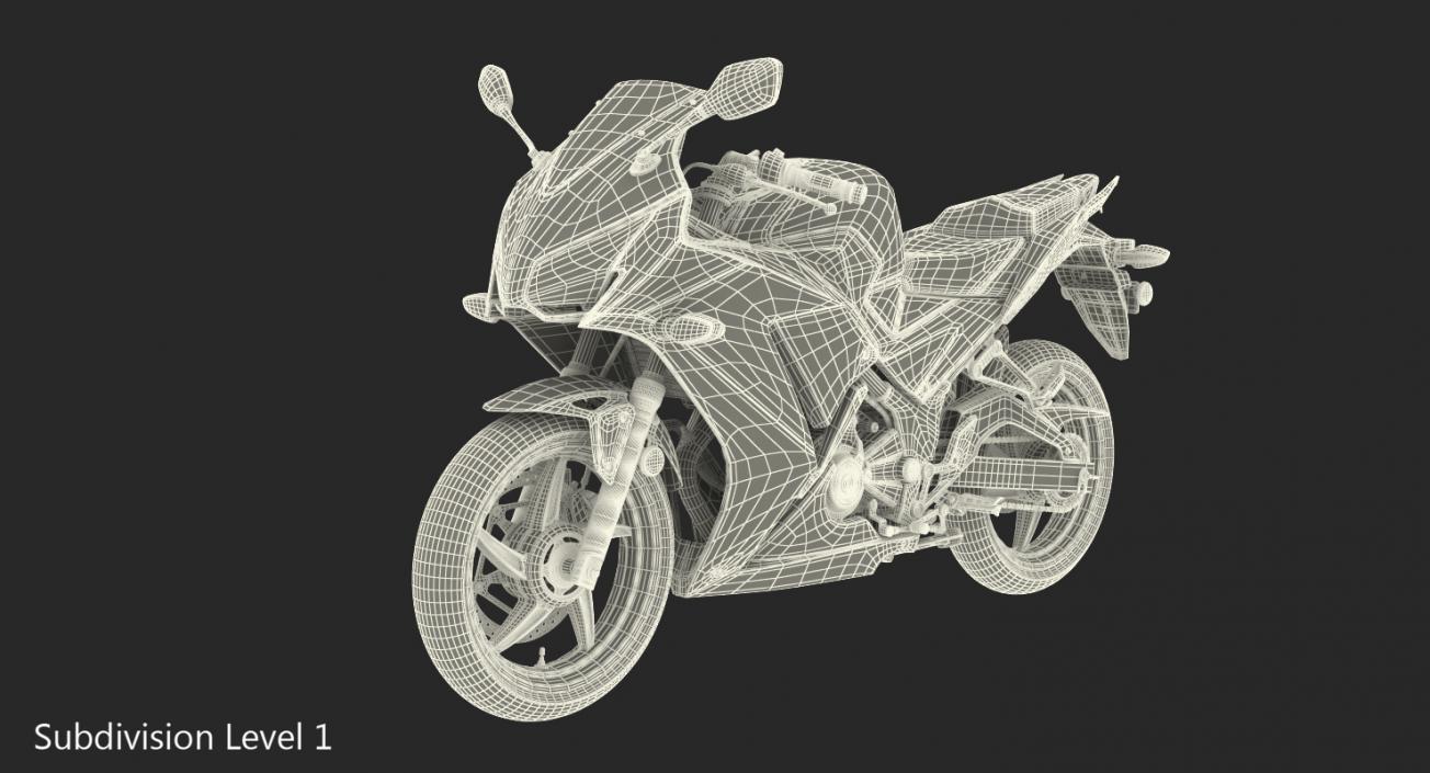 Lightweight Motorcycle Generic Rigged 3D