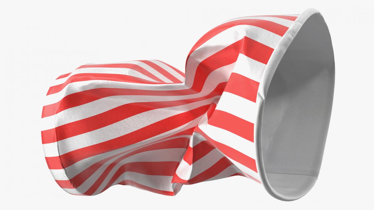 3D Crumpled Drink Cup Striped