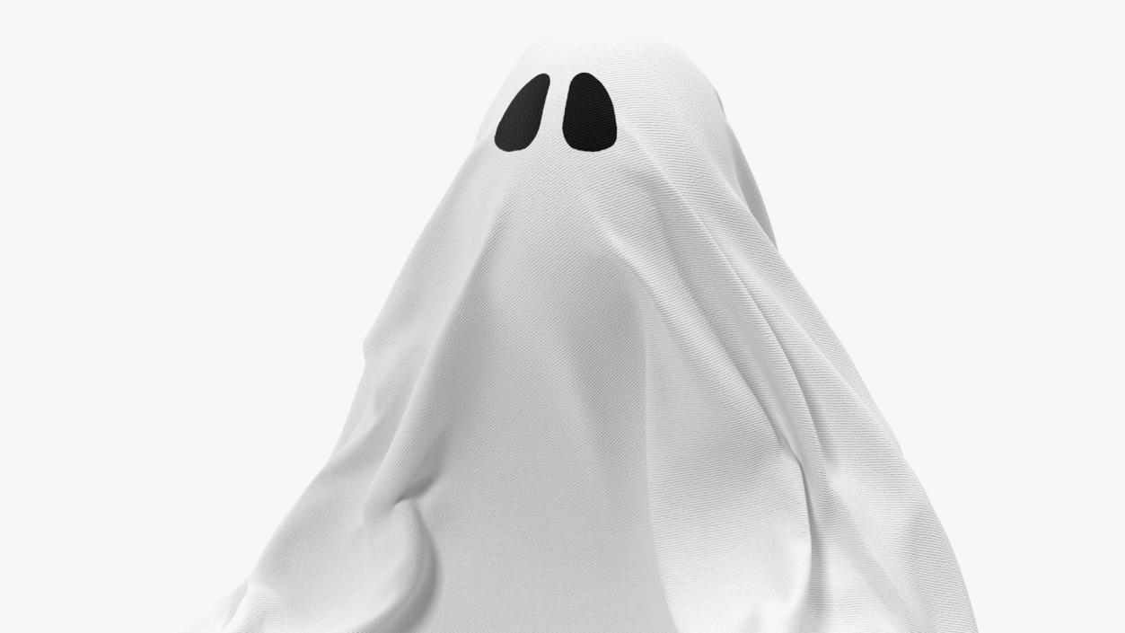 White Ghost Sheet Flying 3D model