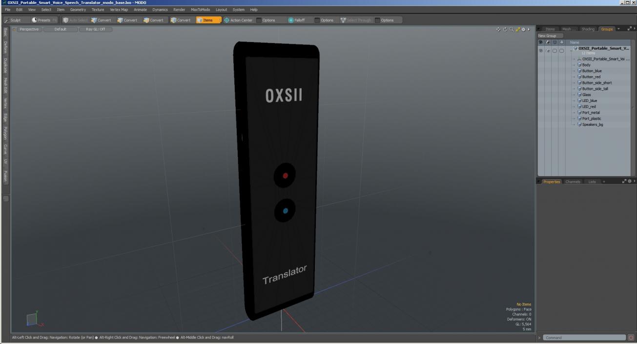 OXSII Portable Smart Voice Speech Translator 3D model