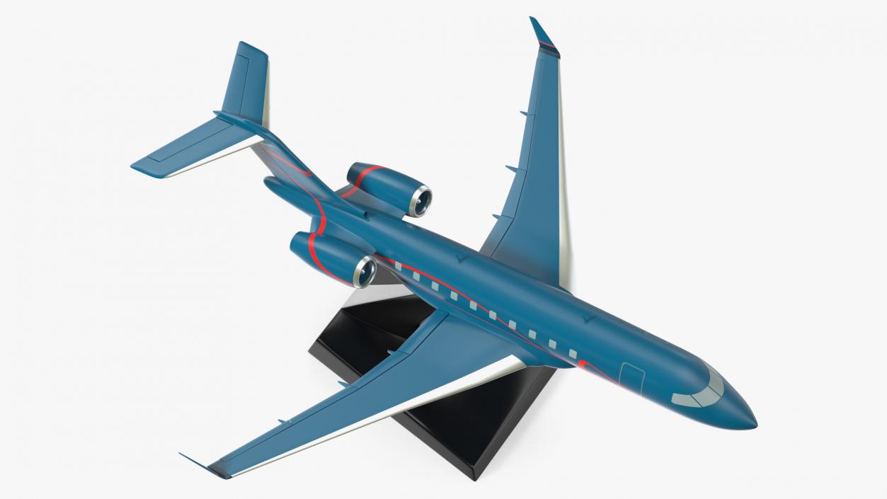3D model Business Jet Scale Model with Stand