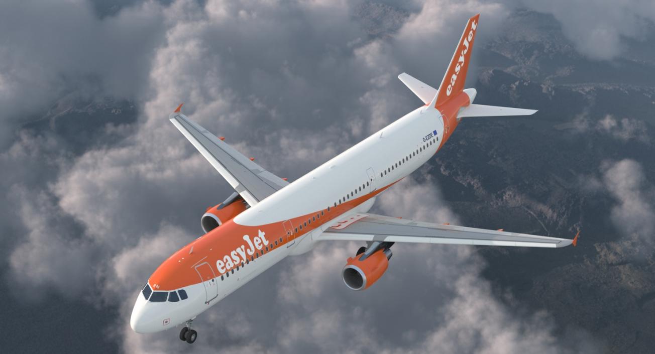 Airbus A321 EasyJet Airline 3D
