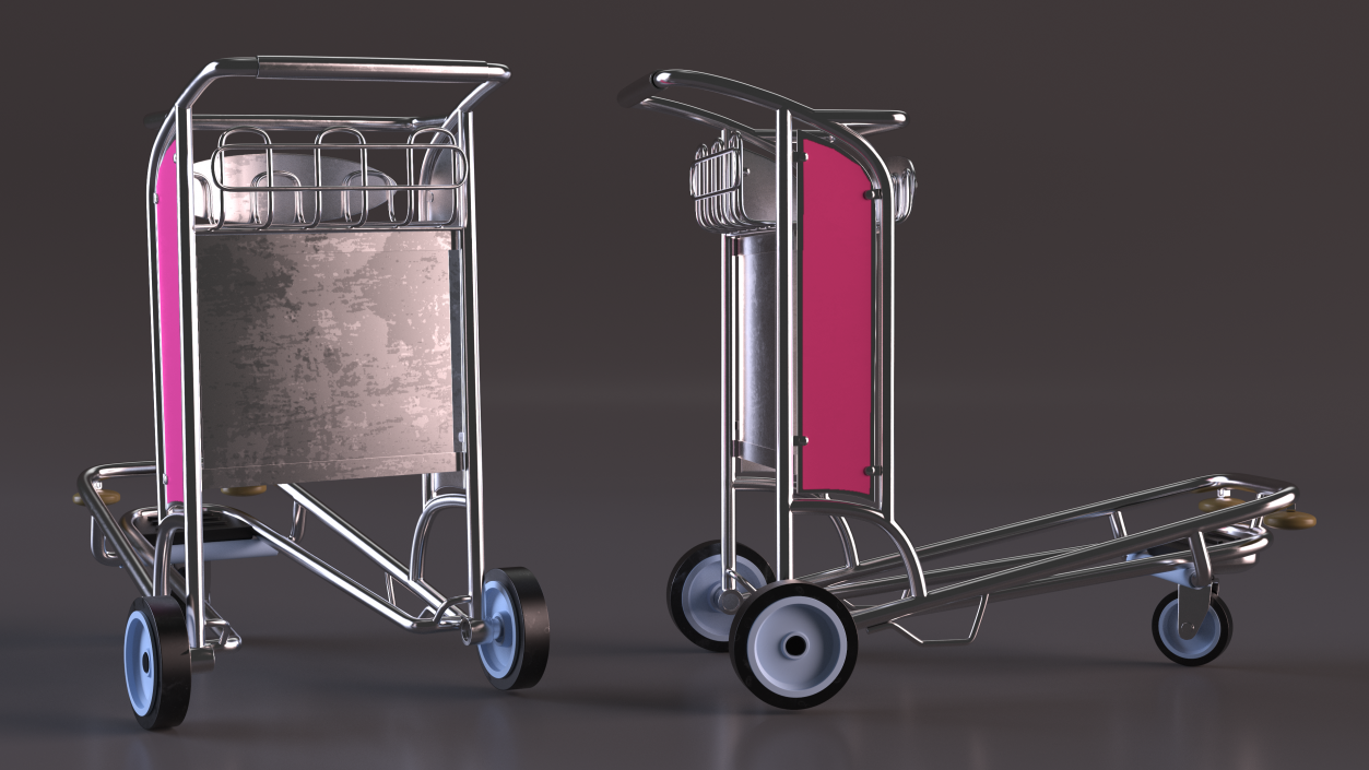 3D model Airport Luggage Cart