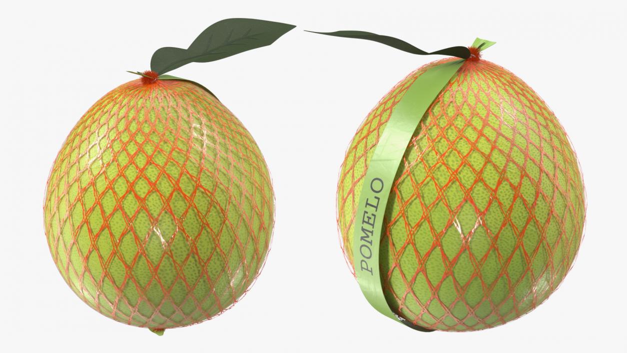 3D model Pomelo Green Fruit Package Fur
