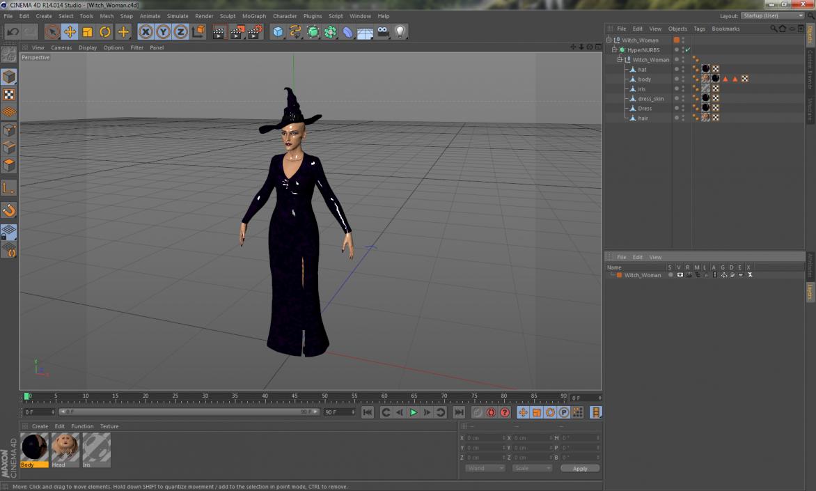 3D Witch Woman