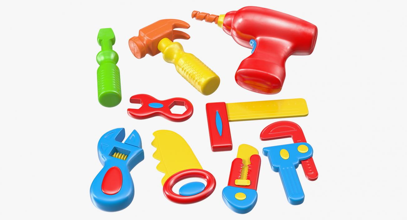 Plastic Toy Tools 3D