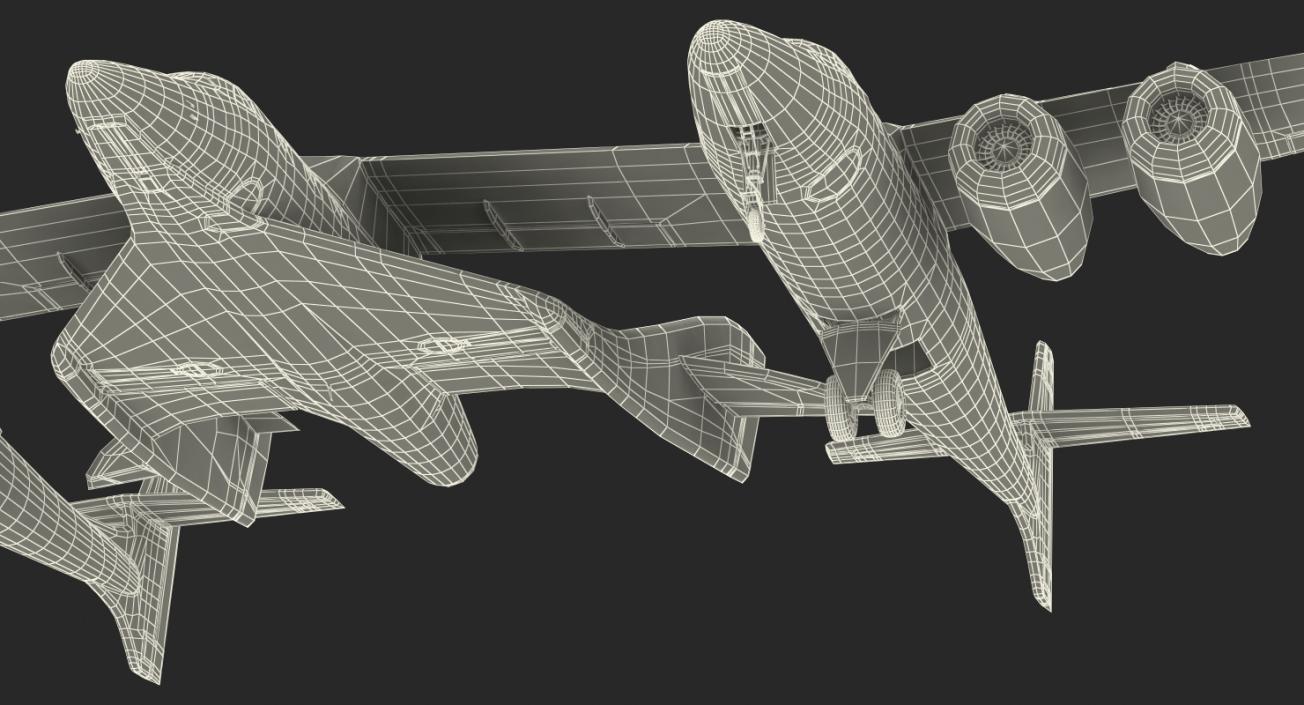 3D Virgin Galactic SpaceShipTwo model