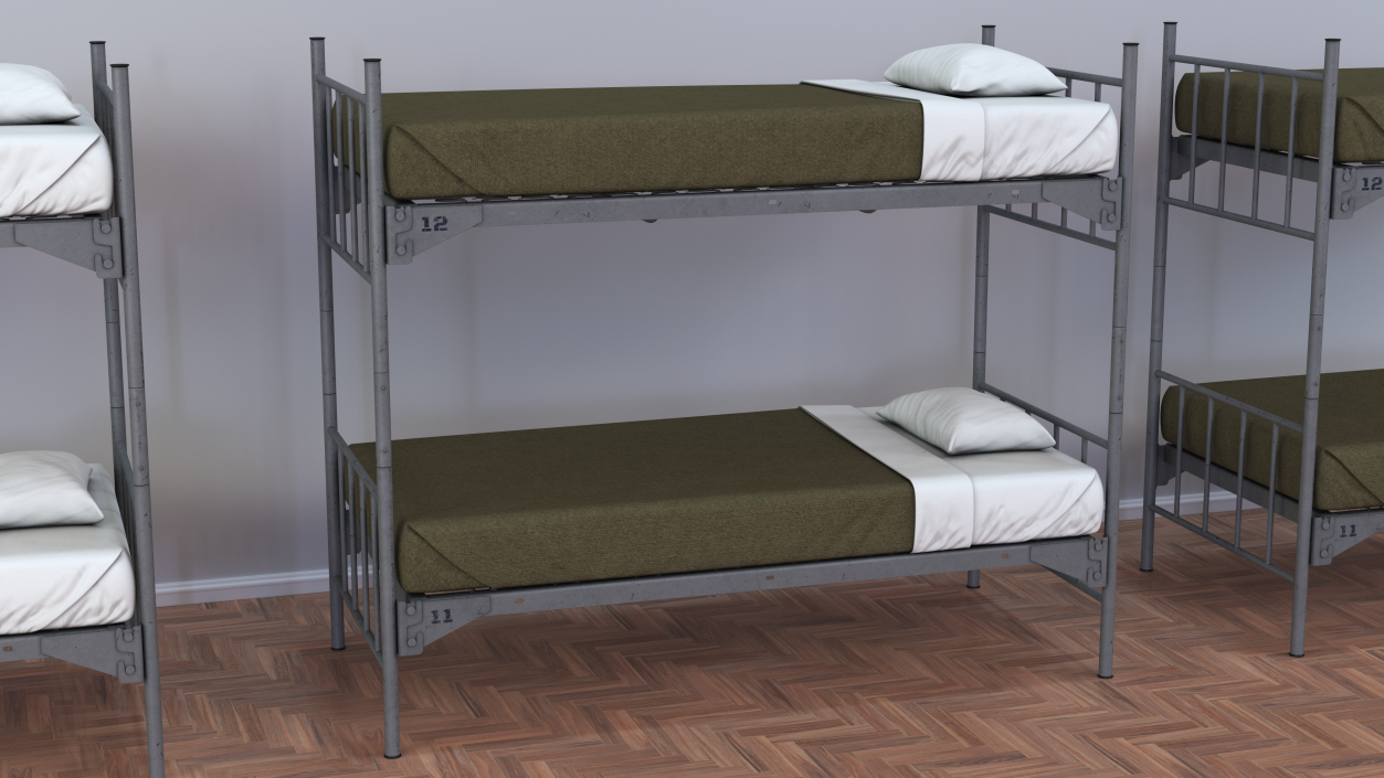 Military Bunk Bed Worn 3D