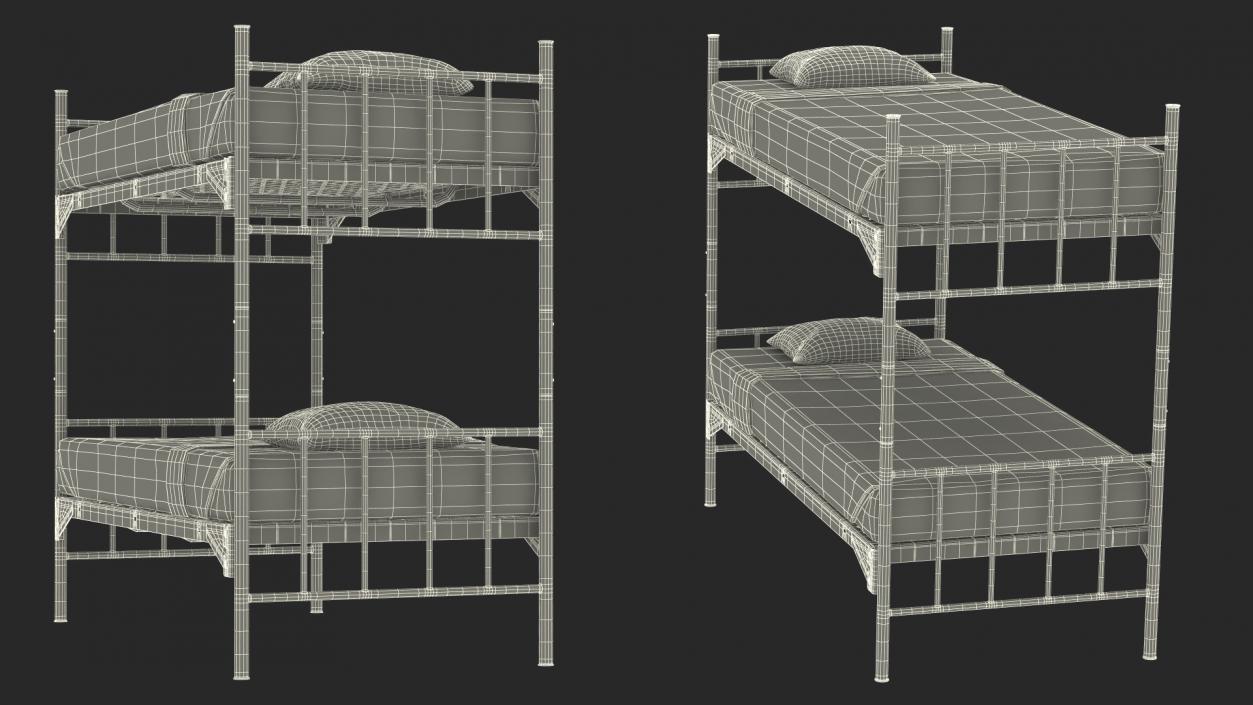 Military Bunk Bed Worn 3D