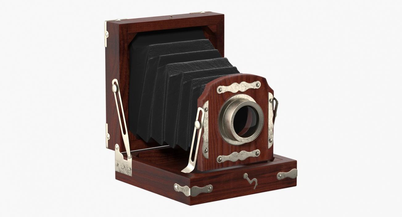 Antique Folding Camera 3D