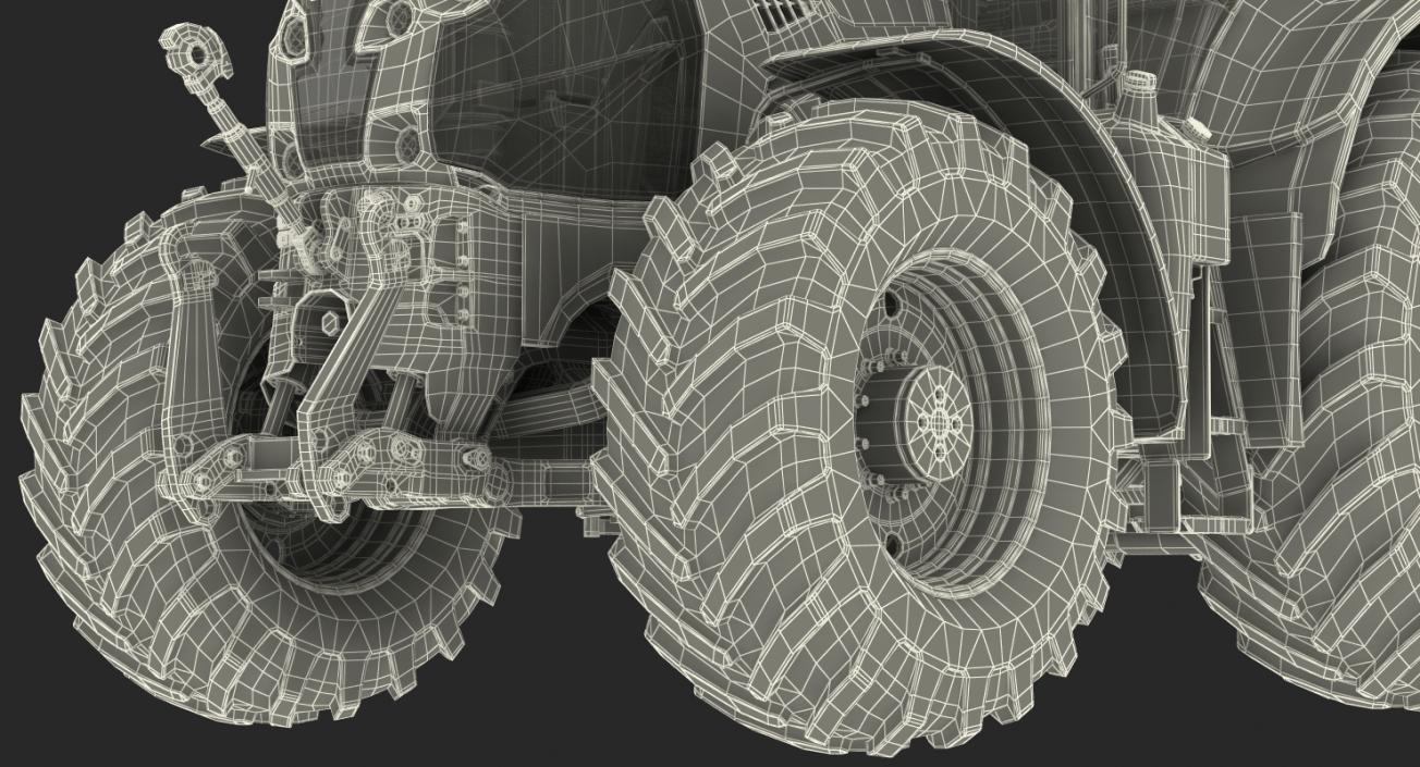 3D model Tractor Dirty Rigged