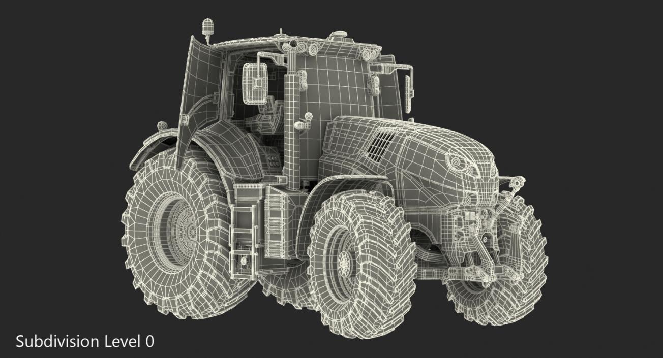 3D model Tractor Dirty Rigged