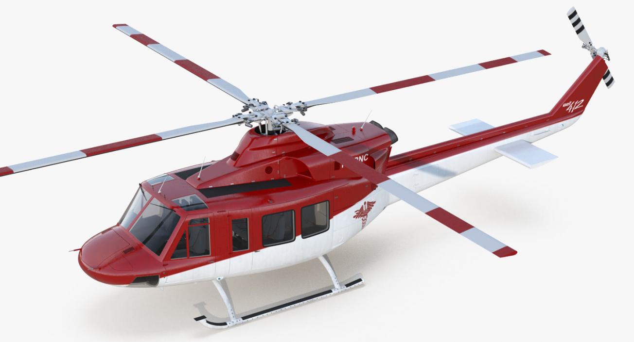 3D Rigged Air Ambulance Helicopters Collection model