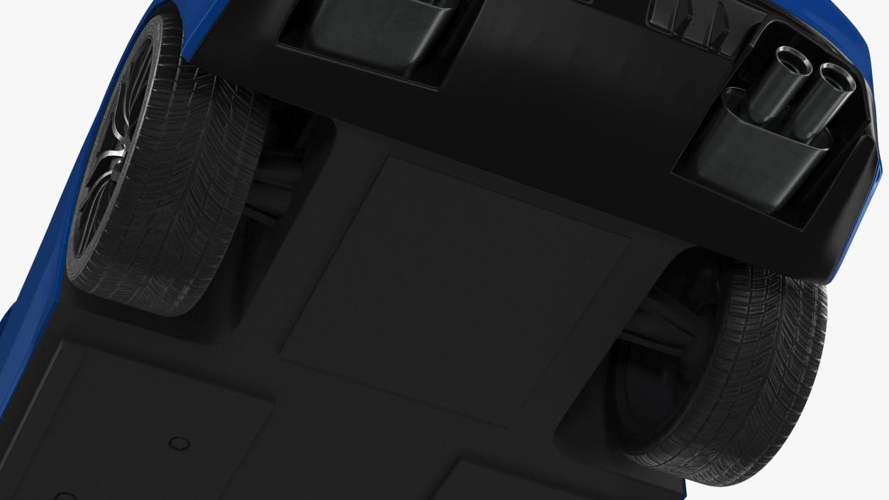 3D Subaru WRX STI 2021 Sedan Blue Simple Interior