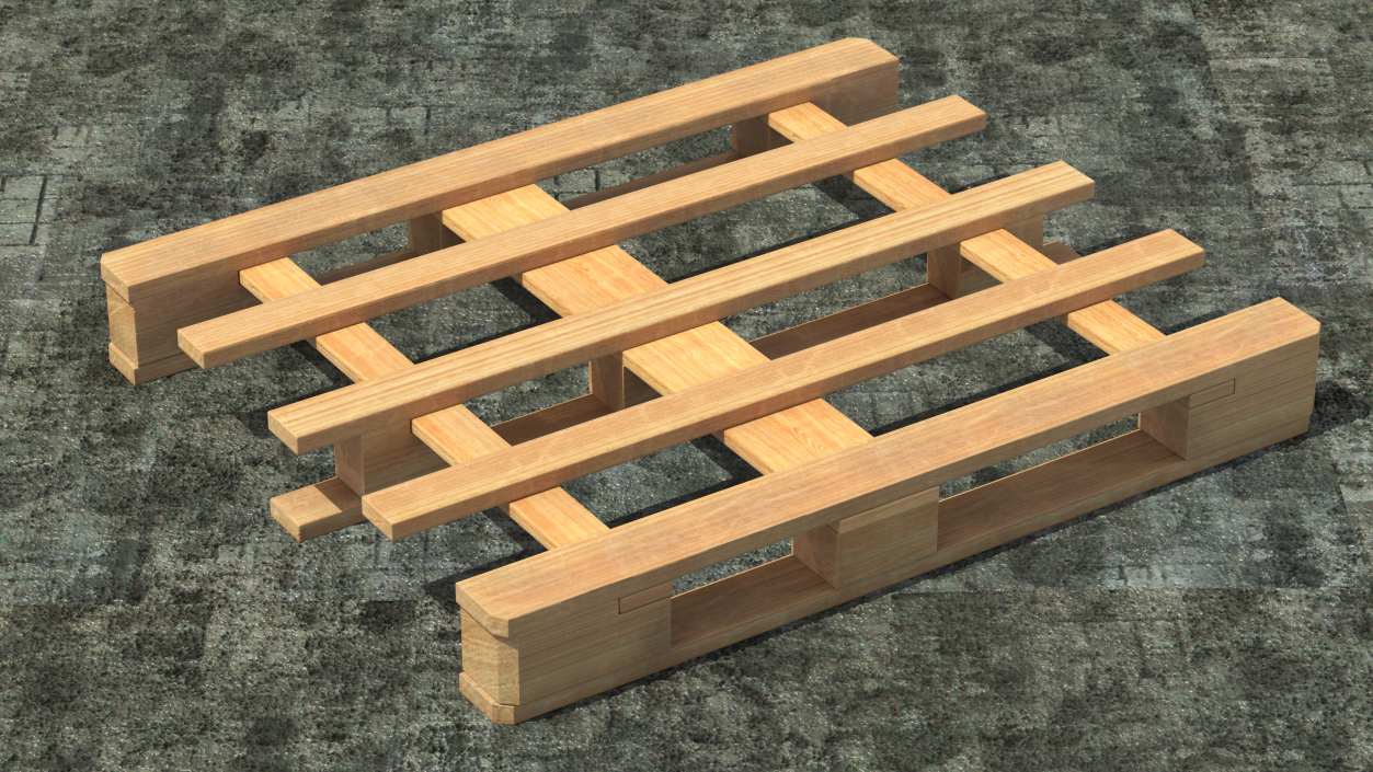 IBC Fluid Container 1000 Litre Wooden Pallet 3D model