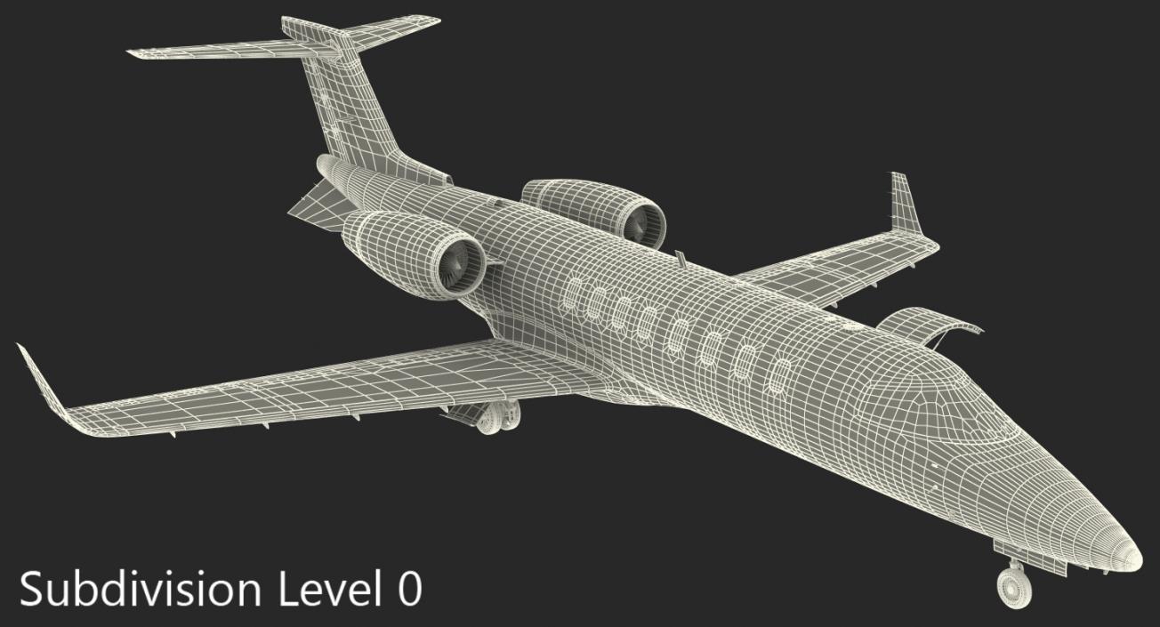 Business Jet Bombardier Learjet 45 3D model