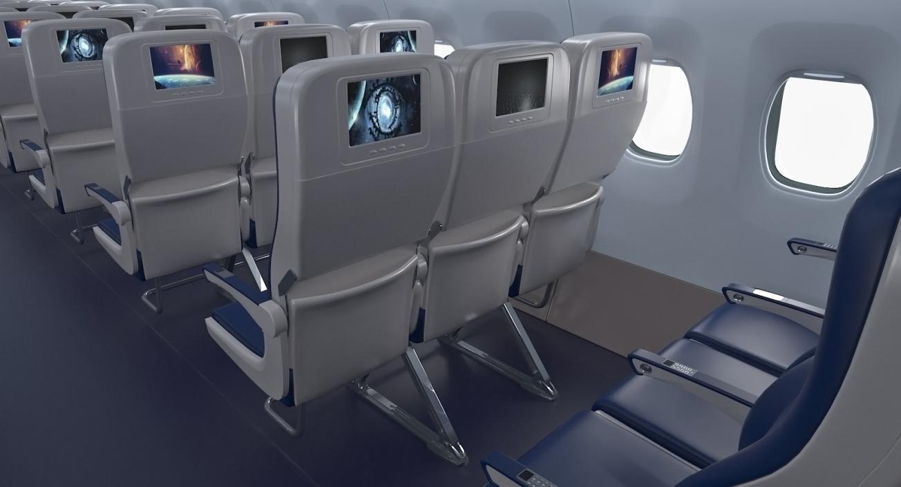 Economy Class Passenger Cabin 3D model