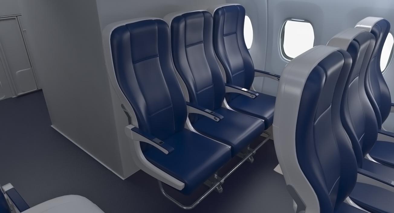Economy Class Passenger Cabin 3D model