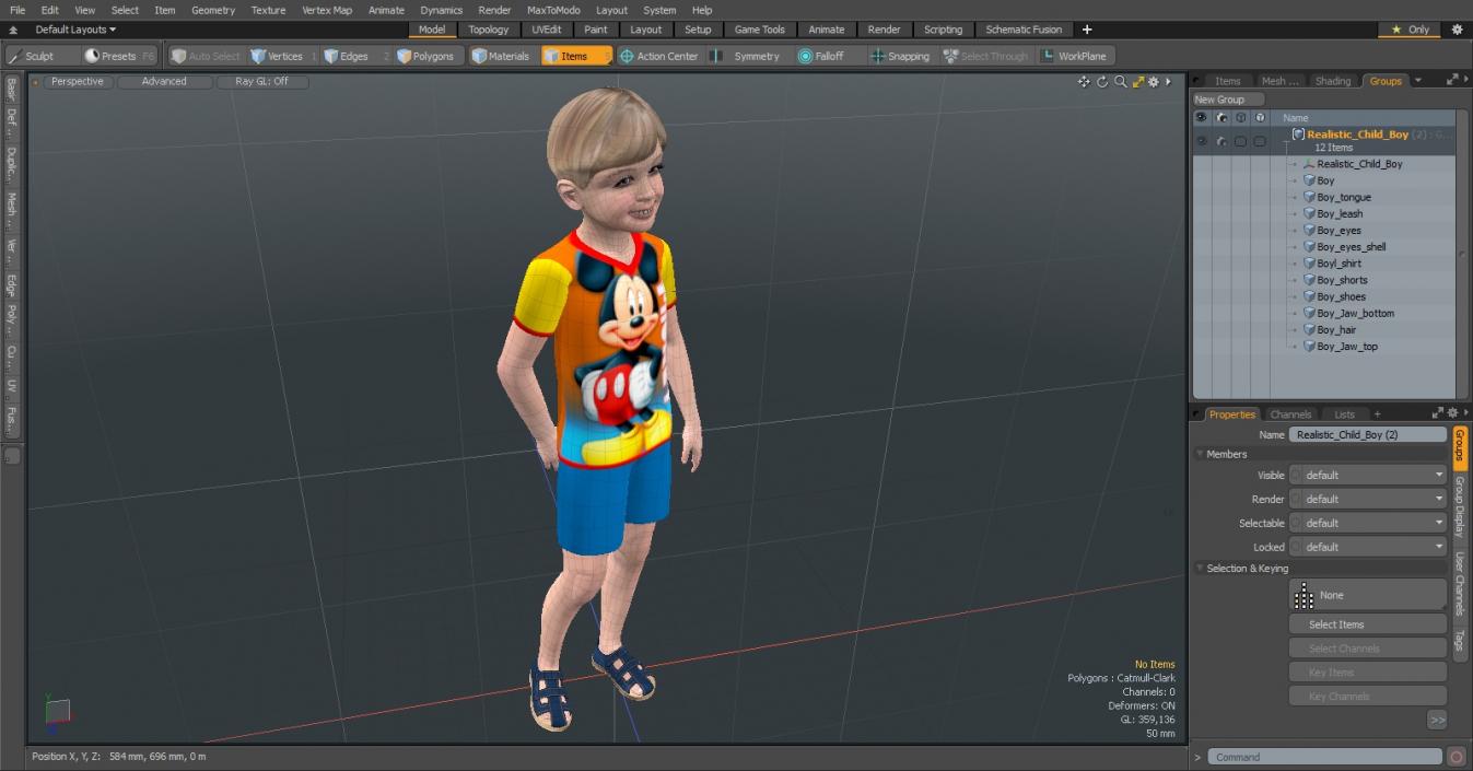 Realistic Child Boy 3D model