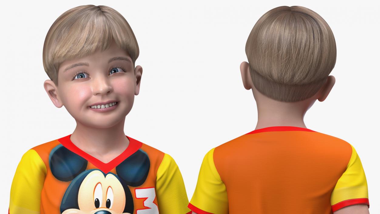 Realistic Child Boy 3D model