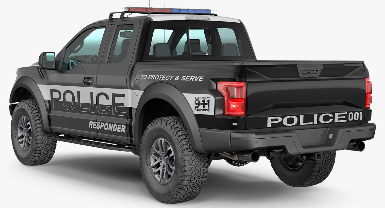 Police Pickup Truck Generic 3D