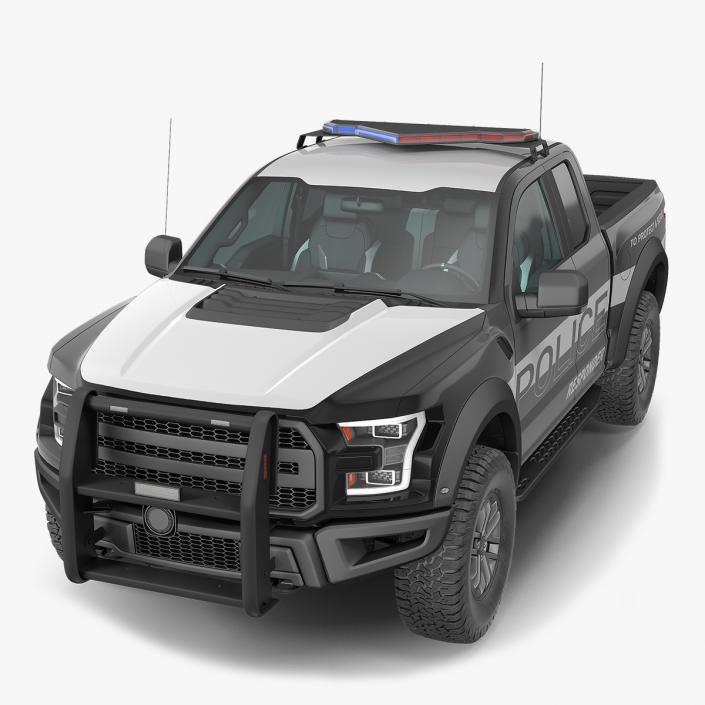 Police Pickup Truck Generic 3D