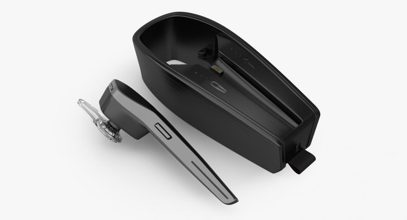 Bluetooth Wireless Headset Plantronics Voyager Edge with Charging Case Set 3D model