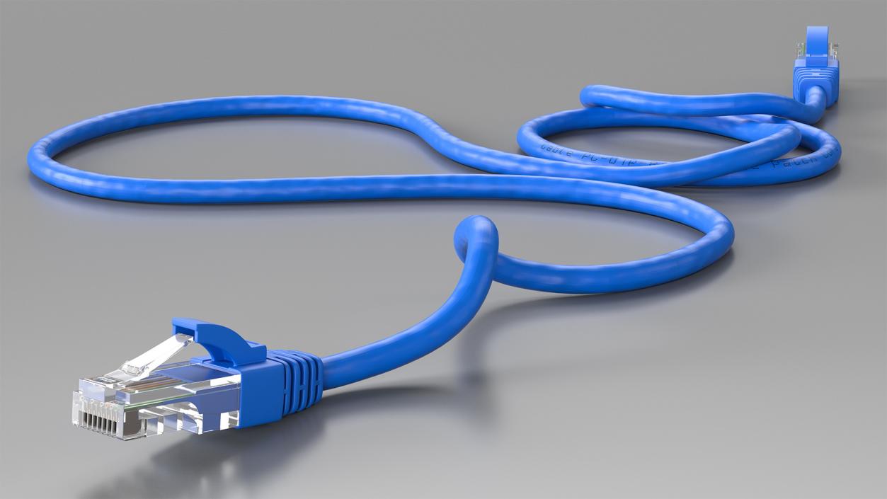 3D model RJ45 Cable Blue