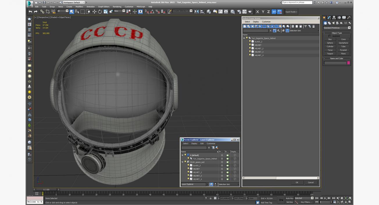 3D Yuri Gagarins Space Helmet