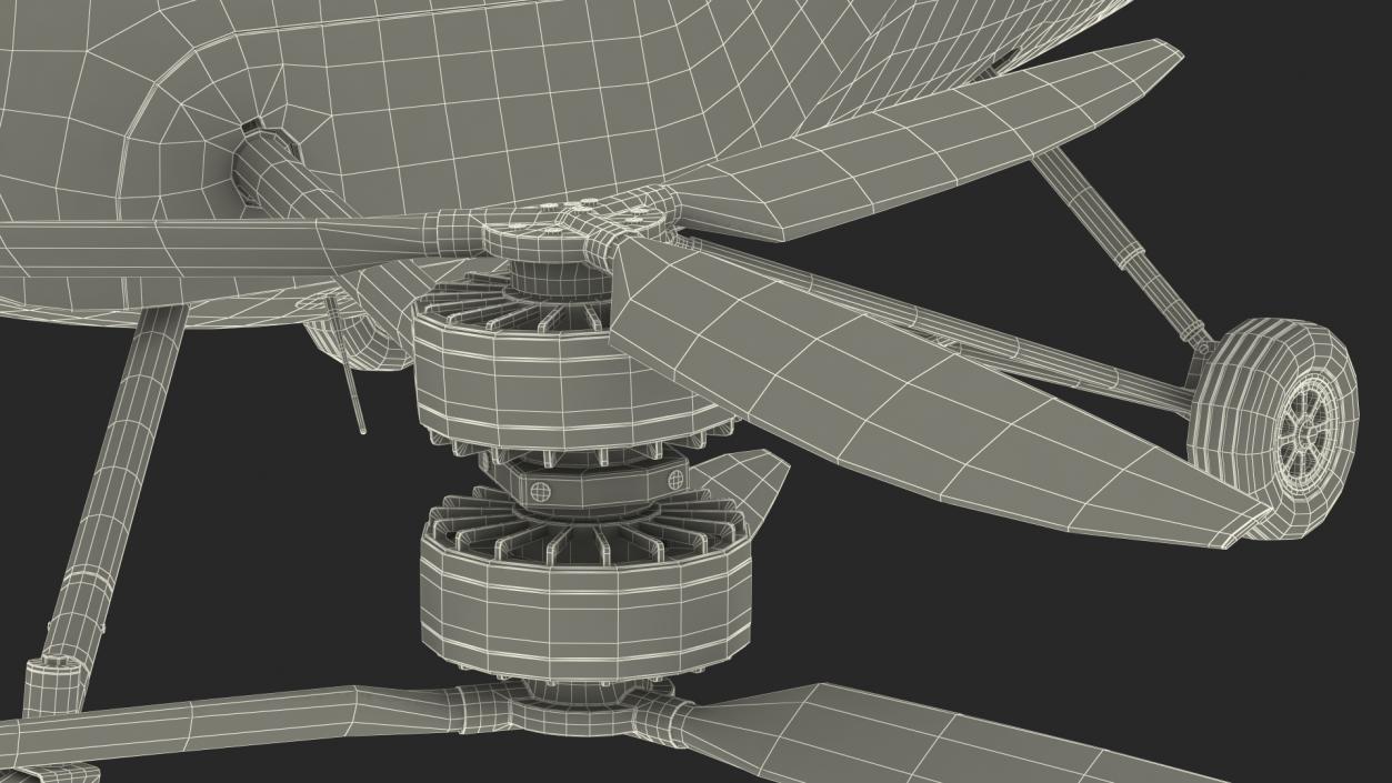 3D model eVTOL Air One Two Seater Aeroplane Rigged for Maya