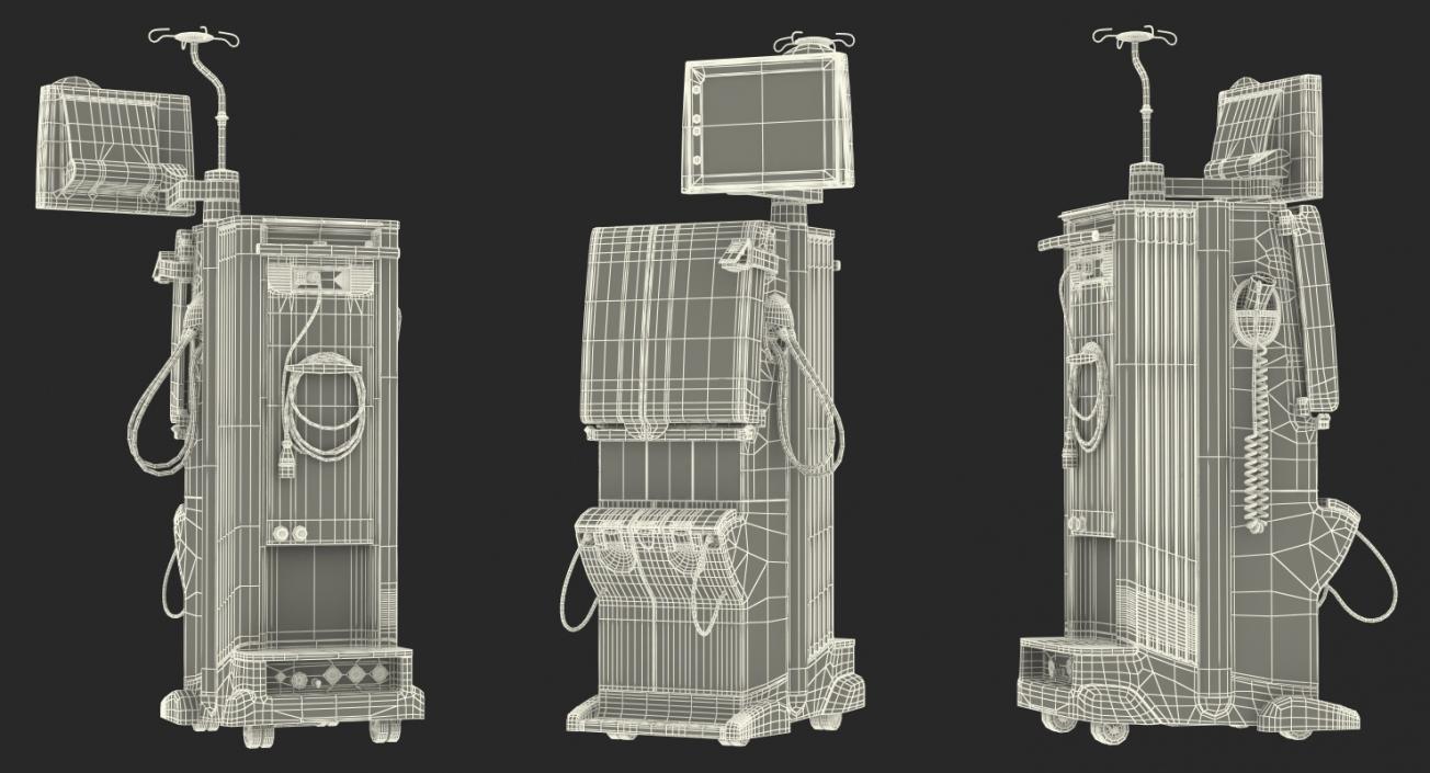 3D Dialysis Machine Rigged model