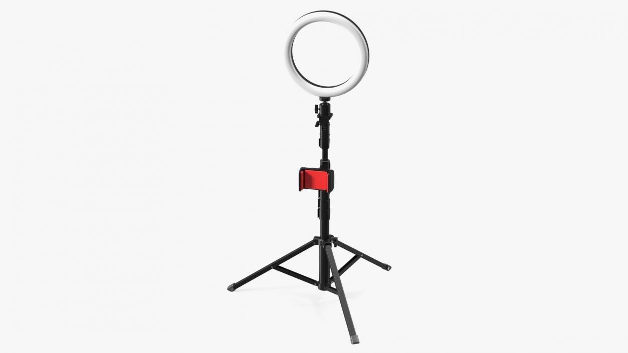 Selfie Ring Light with Tripod Stand and Phone Holder 3D