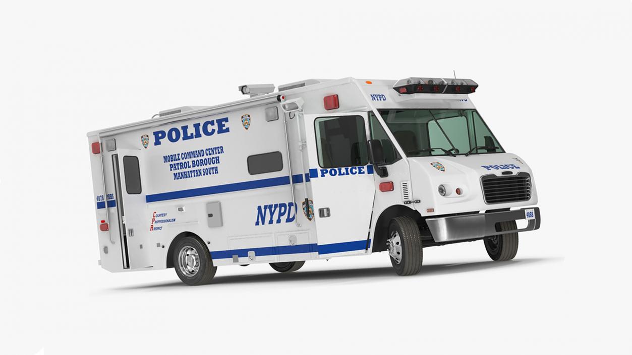 NYPD Mobile Command Center Rigged for Maya 3D