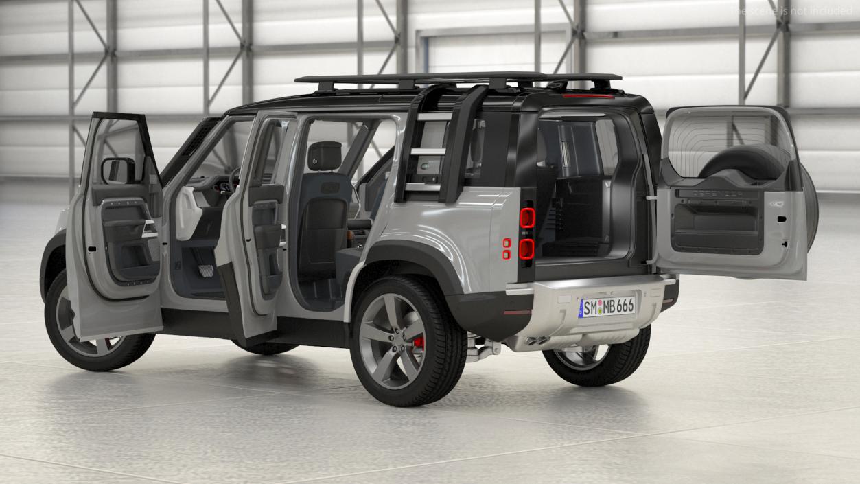 3D model Land Rover Defender Explorer Pack Rigged