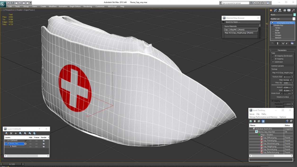 Nurse Cap 3D model