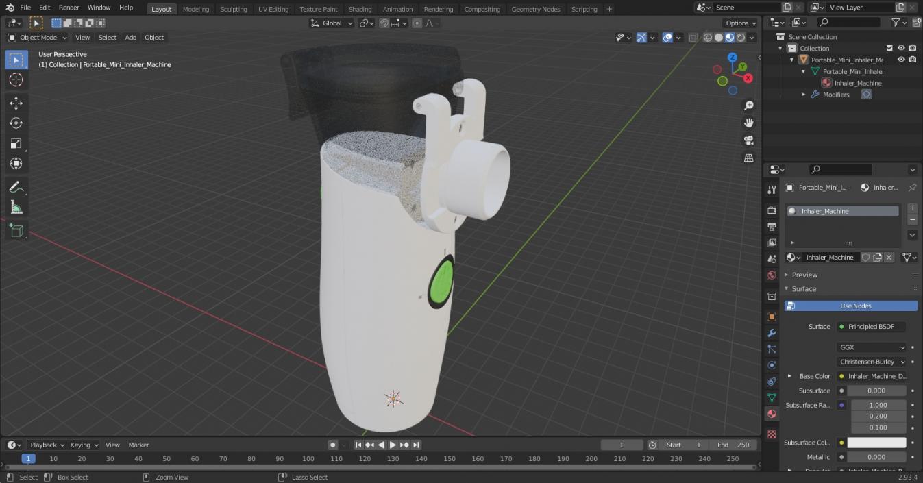 Portable Mini Inhaler Machine 3D model