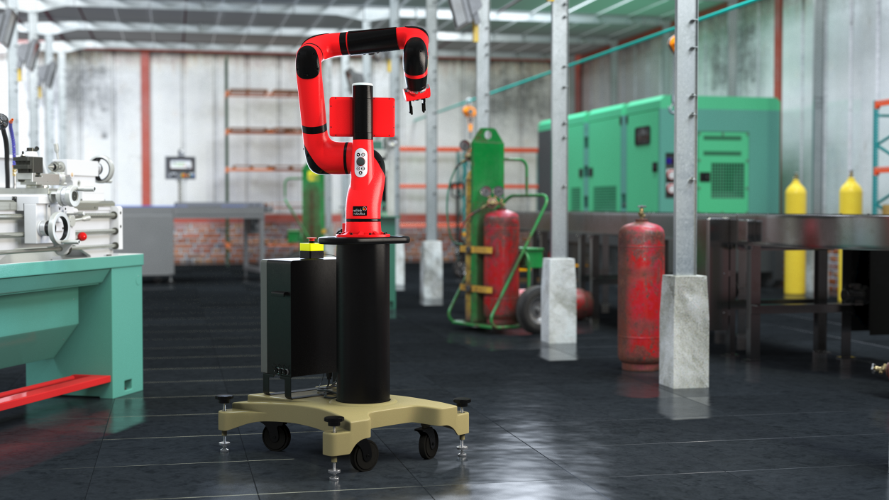 Sawyer Black Edition Collaborative Robot with Pedestal 3D model