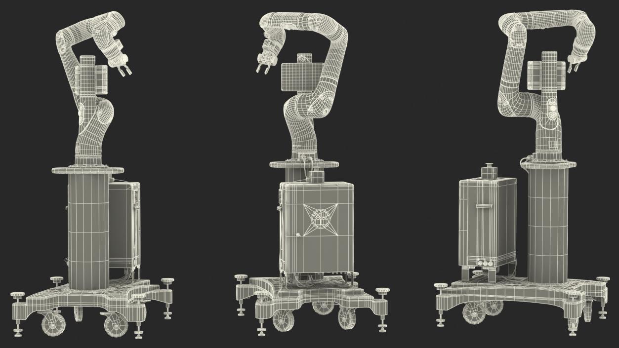 Sawyer Black Edition Collaborative Robot with Pedestal 3D model