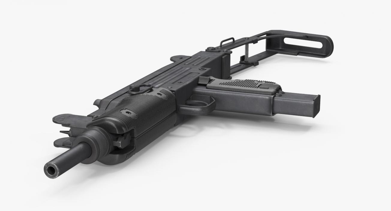 Submachine gun UZI SMG Rigged 3D model