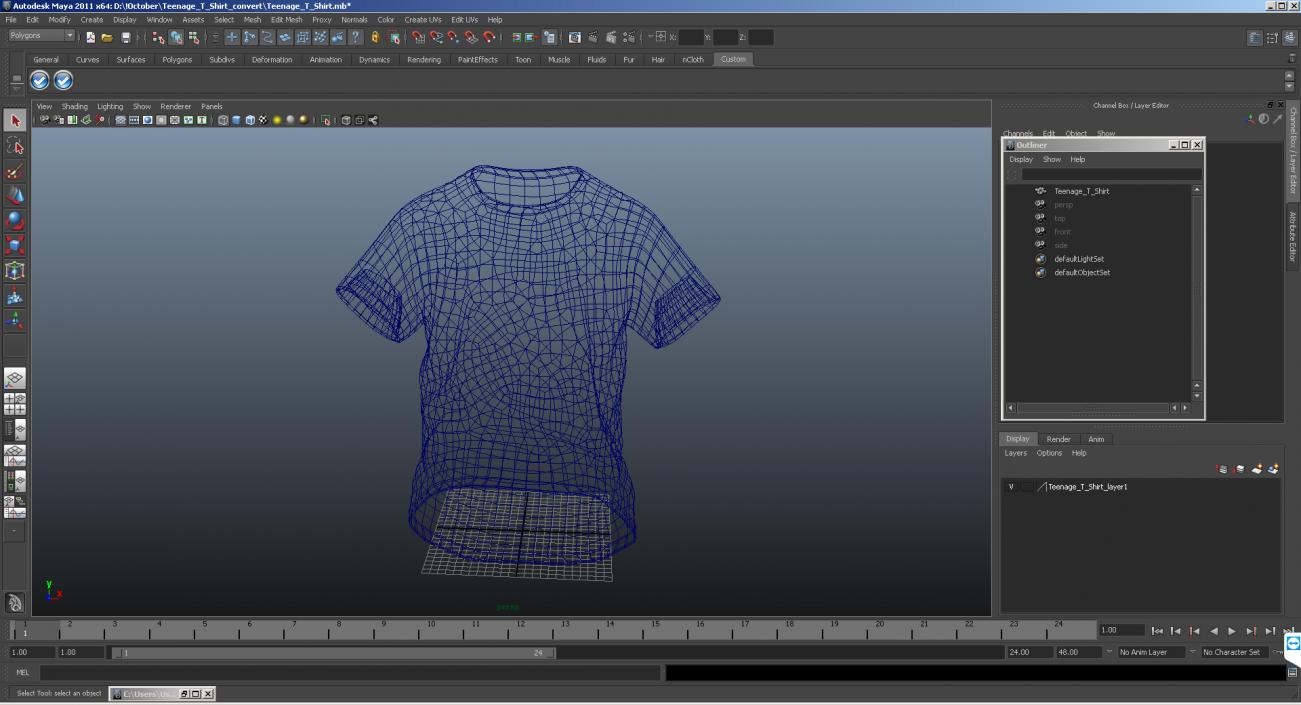 3D model Teenage T-Shirt