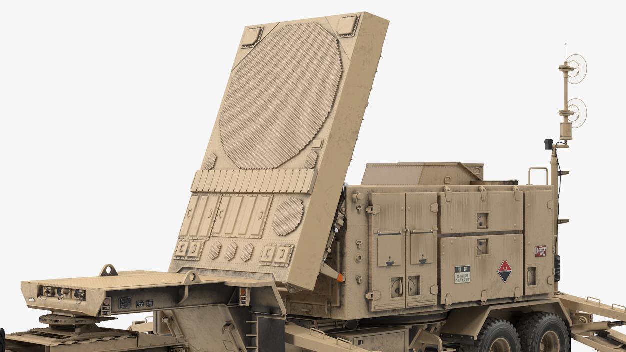 3D model HEMTT M985 with Patriot AN MPQ53 Radar Desert