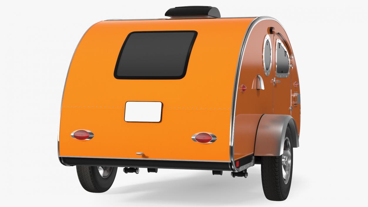 3D model Teardrop Camping Trailer Simple Interior