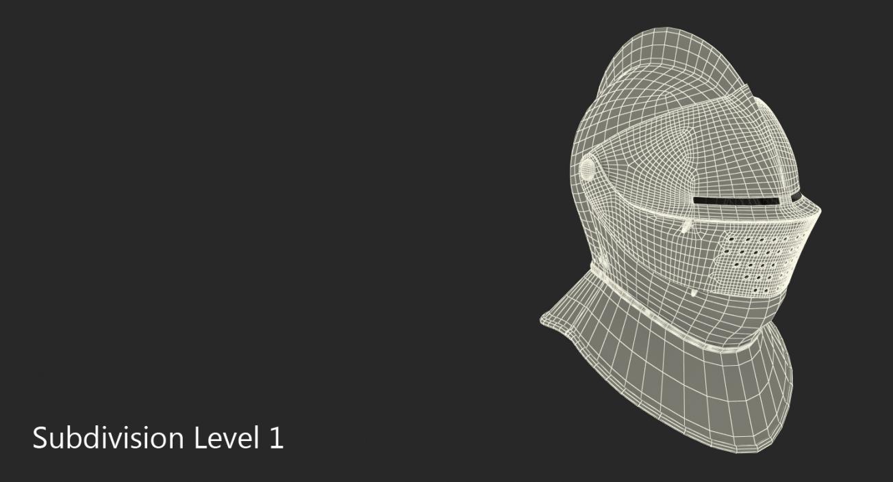 Armet Closed Helmet 3D model